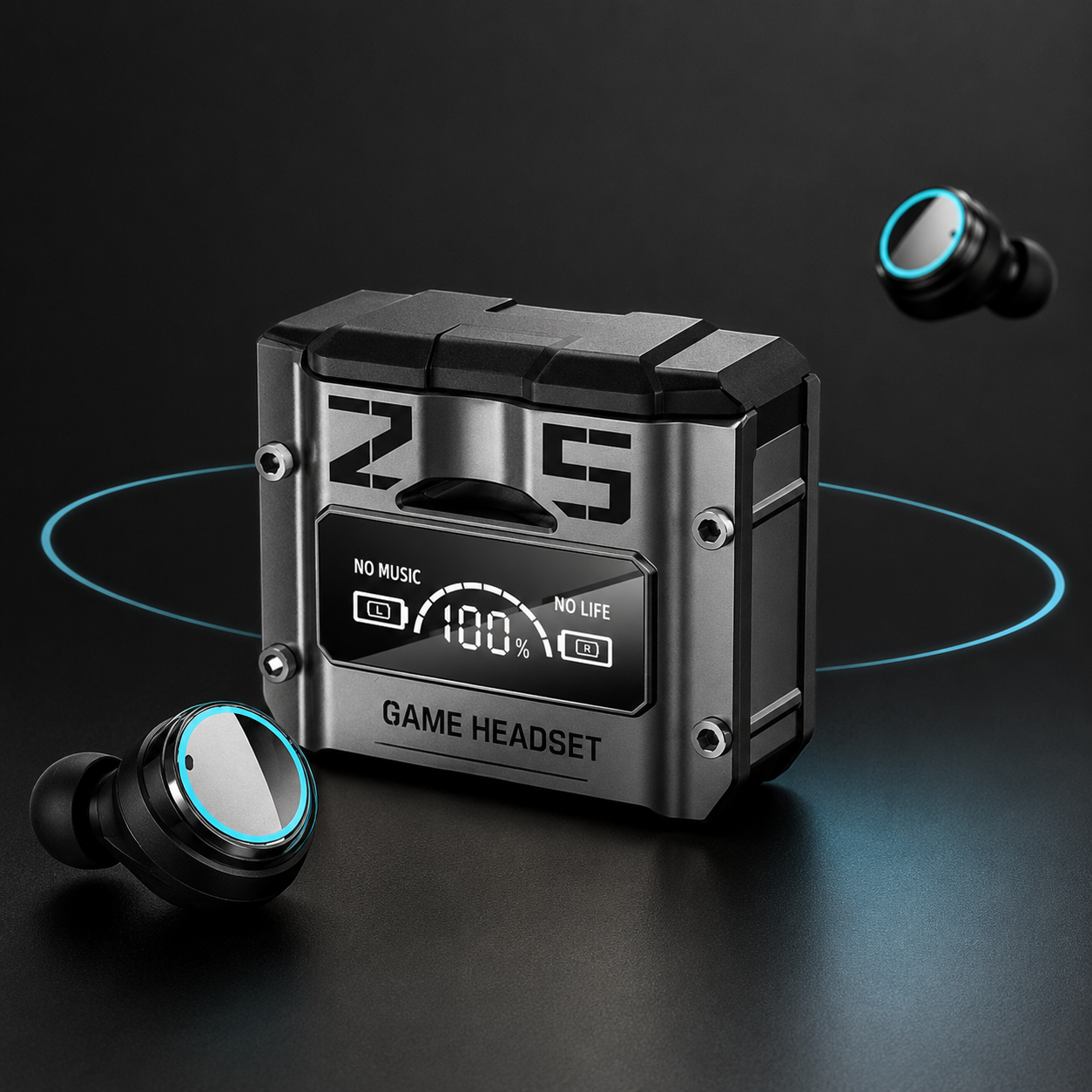 M25 Wireless Gaming Earbuds – Bluetooth Touch Control Earphones with LED Display Charging Case