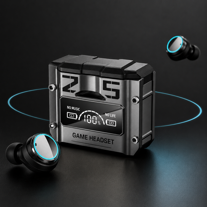 M25 Wireless Gaming Earbuds – Bluetooth Touch Control Earphones with LED Display Charging Case