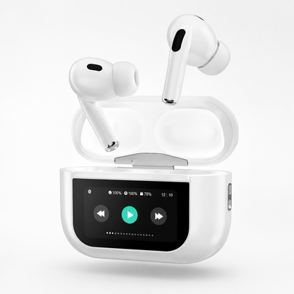 A9 ANC ENC Wireless Earbuds with Touchscreen Charging Case – Bluetooth Earbuds for Android & iOS