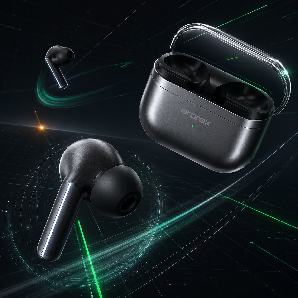 Erorex E-5 Pro TWS Wireless Earbuds – Bluetooth 5.3, ENC Noise Cancellation & Touch Control