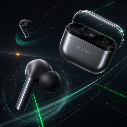 Erorex E-5 Pro TWS Wireless Earbuds – Bluetooth 5.3, ENC Noise Cancellation & Touch Control