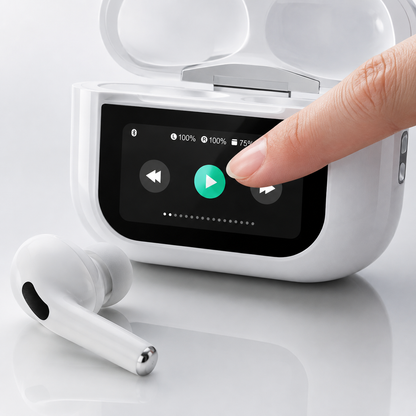 A9 ANC ENC Wireless Earbuds with Touchscreen Charging Case – Bluetooth Earbuds for Android & iOS