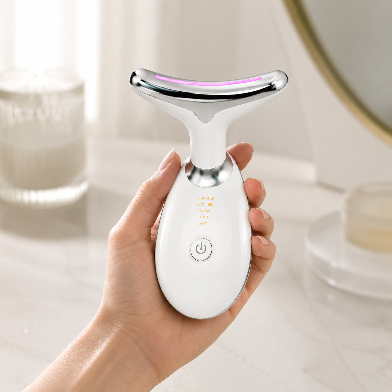 Rechargeable Face & Neck Massager Anti-Wrinkle with 3 Modes 45°C
