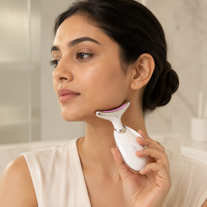 Rechargeable Face & Neck Massager Anti-Wrinkle with 3 Modes 45°C