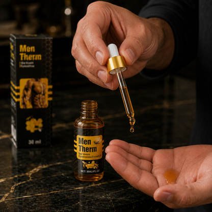 Men Therm Bee Venom Heating Massage Oil 30ml – Men’s Chest Care & Firm-Looking Skin Support