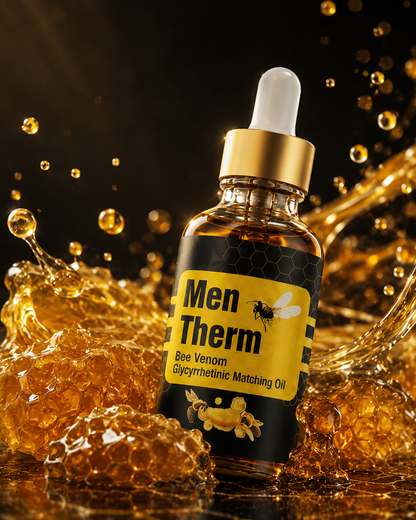 Men Therm Bee Venom Heating Massage Oil 30ml – Men’s Chest Care & Firm-Looking Skin Support